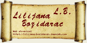 Lilijana Božidarac vizit kartica